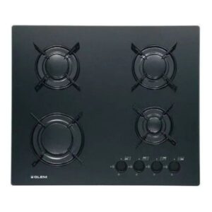 GLEM GV64HBK| 60cm Built-in Gas on Glass Hob